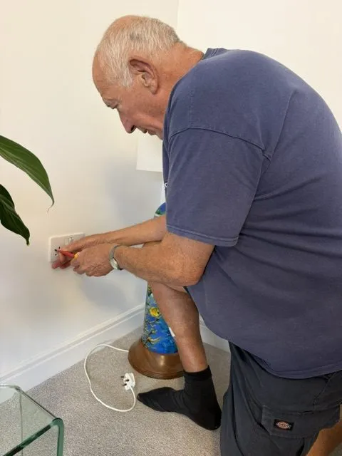 TR Electrical Services installing a domestic socket