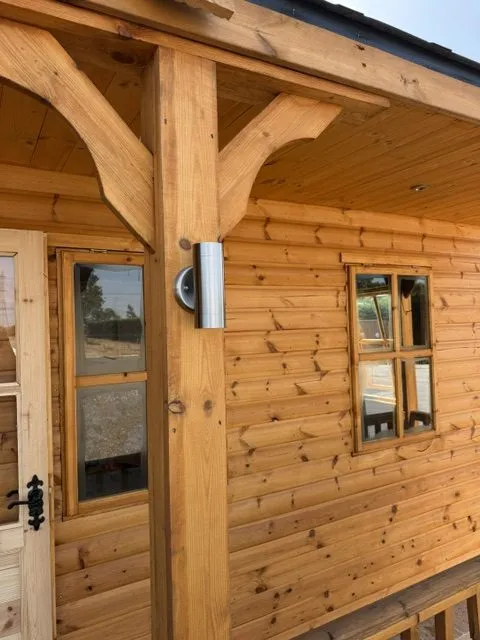Exterior LED wall light installed by TR Electrical Services